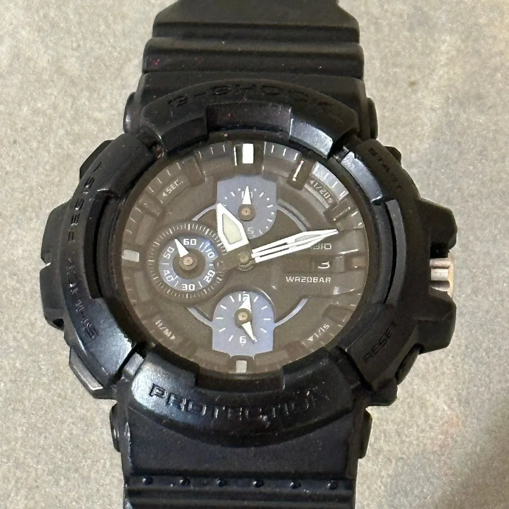 Casio G-Shock GA-150-1A Black Resin Men's Analog Digital Watch‎ WR20BAR